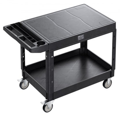 2-hylls Utility Cart 550 lbs 37 x 25,4-tums servicevagn med hjul |  EU