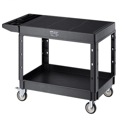 2-hylls Utility Cart 550 lbs 37 x 25,4-tums servicevagn med hjul |  EU