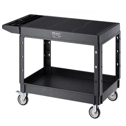 2-hylls Utility Cart 550 lbs 37 x 25,4-tums servicevagn med hjul |  EU