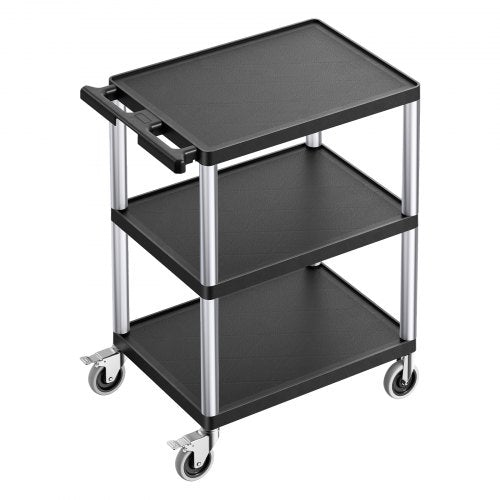 Servicevagn med 3 hyllor 136 kg 64 x 48 cm med hjul |  EU