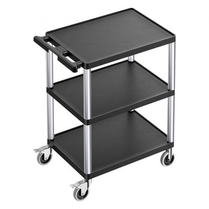 Servicevagn med 3 hyllor 136 kg 64 x 48 cm med hjul |  EU