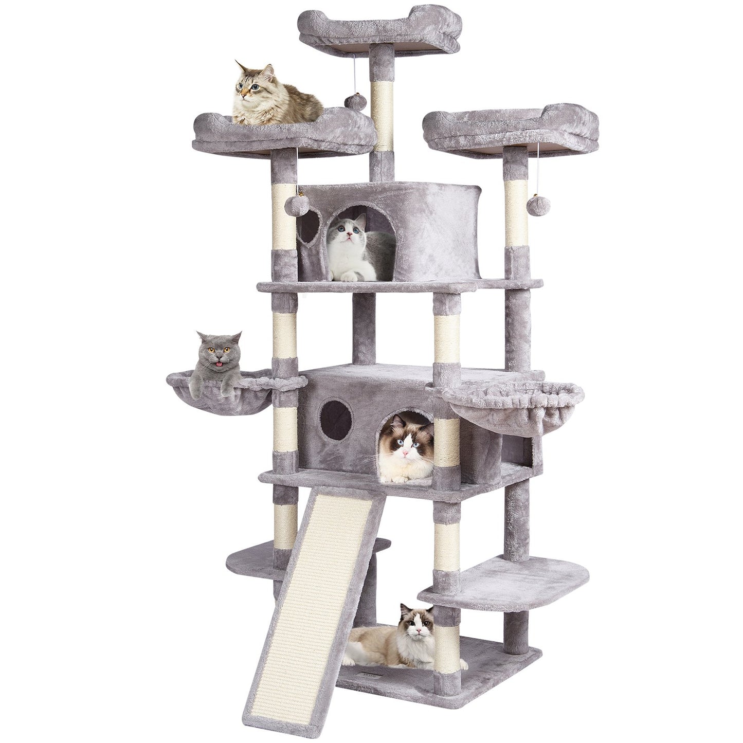 Cat Tree 68.5" Cat Tower for Indoor Cats with Cat Condos Scratching Post