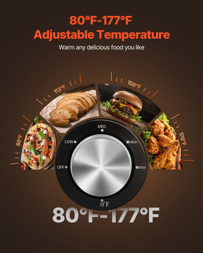 Hot Box Speisenwärmer 16-stufiger Imbiss-Wärmerschrank mit Wasserschale