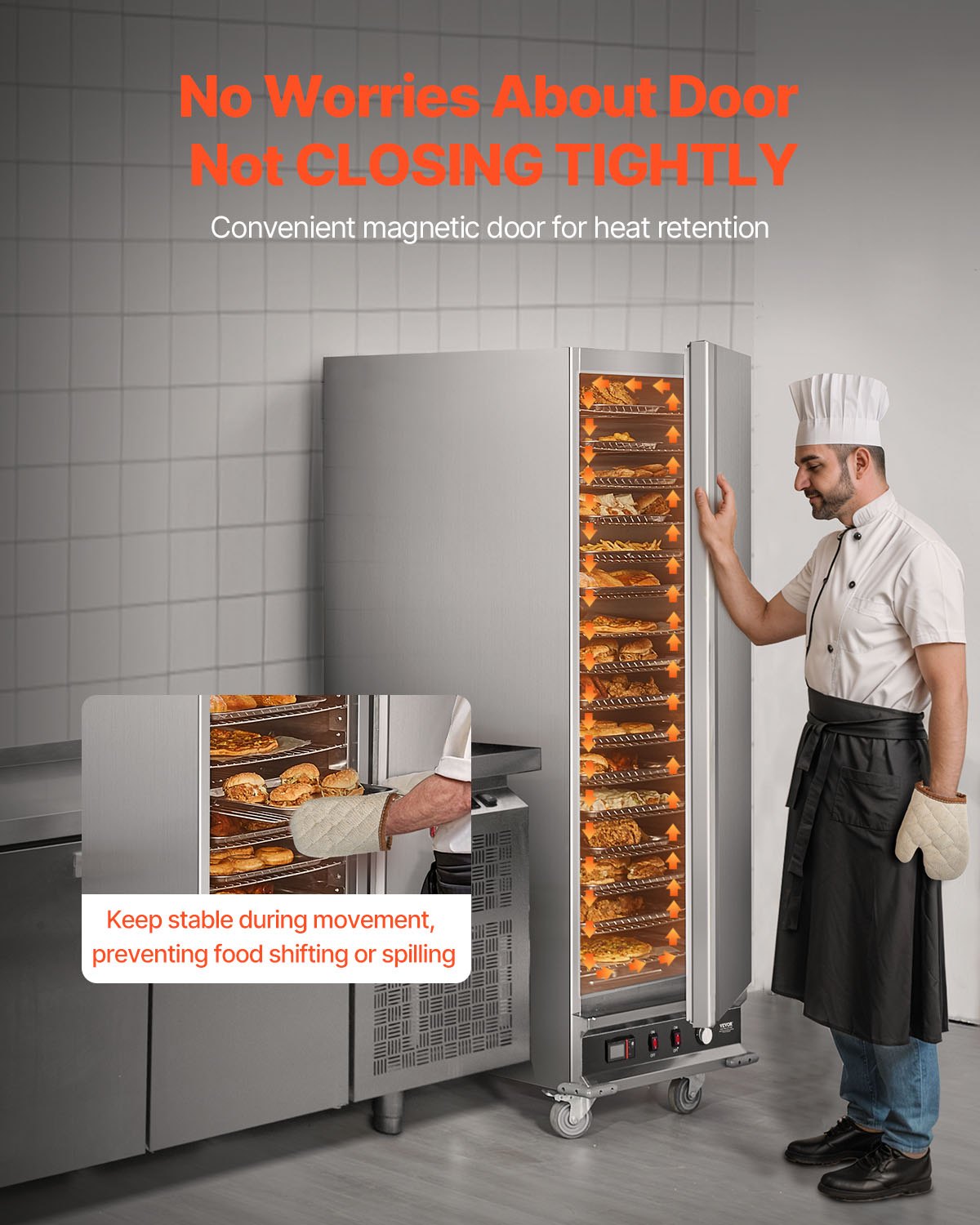 Hot Box Speisenwärmer 16-stufiger Imbiss-Wärmerschrank mit Wasserschale