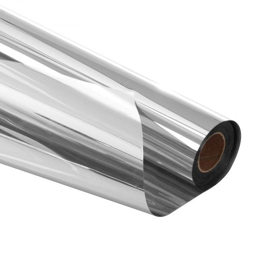 Window Privacy Film, One Way Window Tint, Privacy Mirror Reflective Film, Sun Blocking Heat Control Glass, Self-Adhesive, See out Not in Window Film for Home and Office, Silver, 36 in x 49.3 ft