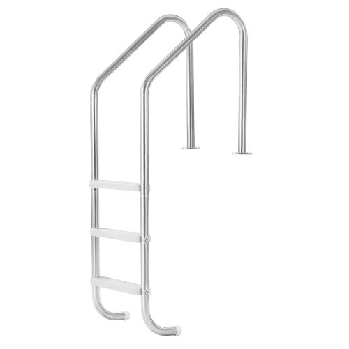 Swimming Pool Ladder, 3-Step Double Handrails Stairs with Non-slip Heavy Duty Steps, Stainless Steel Load Capacity 265 lbs, for 48-54 In Inground Pools of Any Decking Surface Indoor & Outdoor