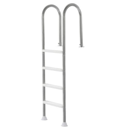 Swimming Pool Ladder, 4-Step Double Handrails Stairs with Non-slip Heavy Duty Steps, Stainless Steel Load Capacity 265 lbs, for 54 In Inground Pools with Mounted Deck Board Indoor & Outdoor