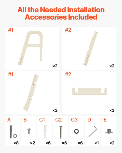 5-stegs lutande poolstege med 2 ledstänger belastar 300 lb för 48-54 i poolen
