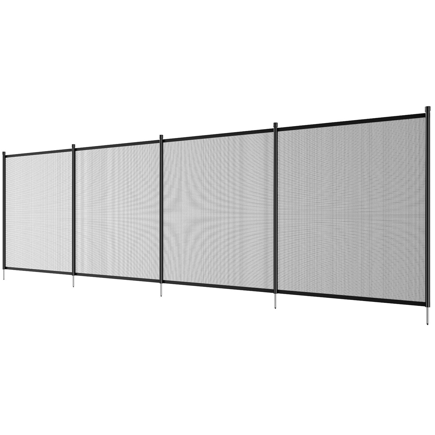 Pool Fence, 4 x 12 FT Pool Fence for Inground Pools, Removable Child Safety Pool Fence, Easy DIY Installation Pool Fence, 340 Gram Teslin PVC Pool Fence Mesh Protects Children and Pets