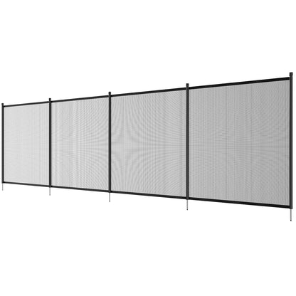 Pool Fence, 4 x 12 FT Pool Fence for Inground Pools, Removable Child Safety Pool Fence, Easy DIY Installation Pool Fence, 340 Gram Teslin PVC Pool Fence Mesh Protects Children and Pets