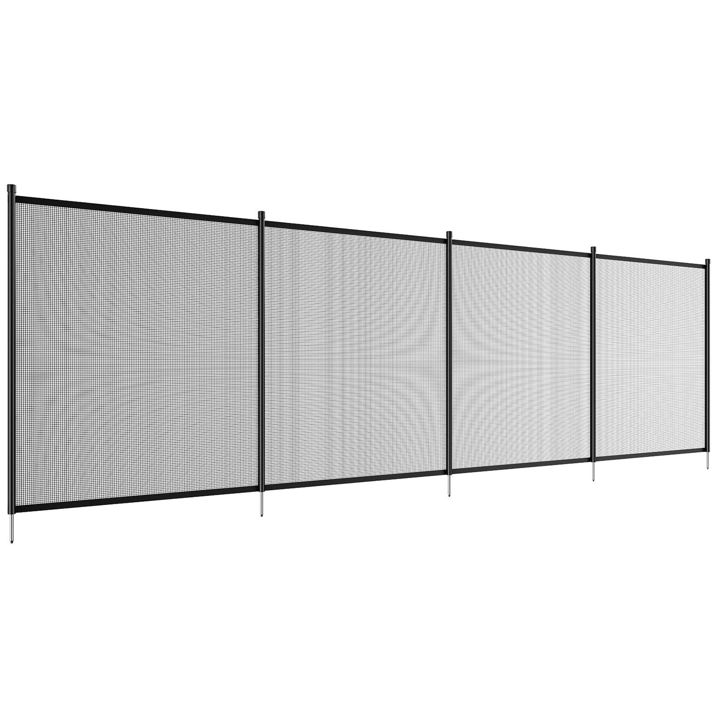 Pool Fence, 4 x 12 FT Pool Fence for Inground Pools, Removable Child Safety Pool Fence, Easy DIY Installation Pool Fence, 340 Gram Teslin PVC Pool Fence Mesh Protects Children and Pets