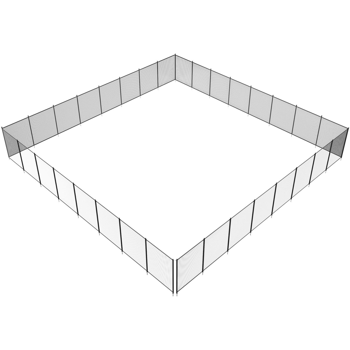Poolzaun, 4 x 96 FT, abnehmbarer Poolzaun für Außenpools