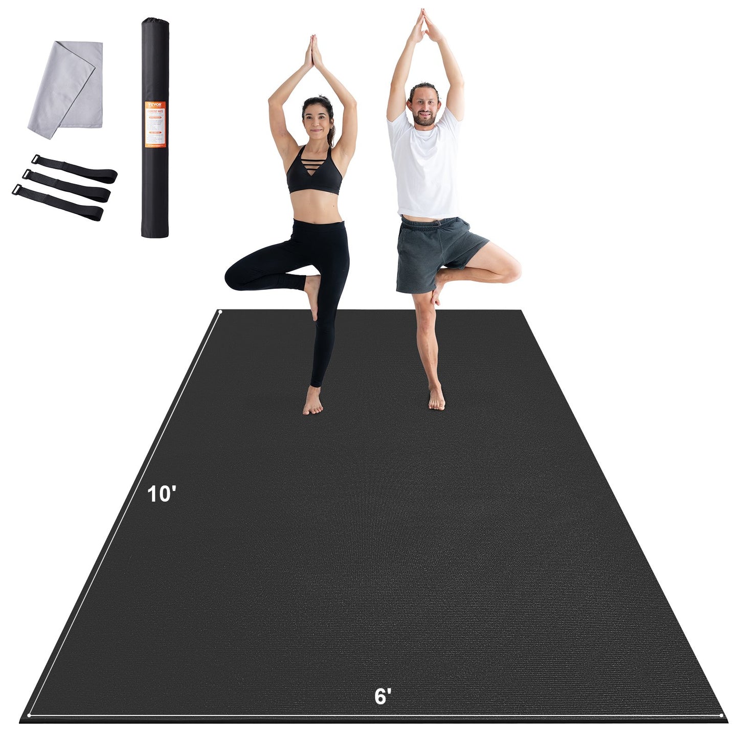 Trainingsmatte, rutschfeste Yogamatte, für Fitnessstudio, Fitness, Pilates, Trainingsmatte (3 x 1,8 m)