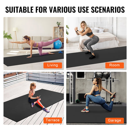 Exercise Mat Non-Slip Yoga Mat Gym Fitness Pilate Exercise Mat (12x6ft)