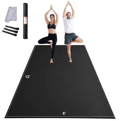 Exercise Mat Non-Slip Yoga Mat Gym Fitness Pilate Exercise Mat (12x6ft)