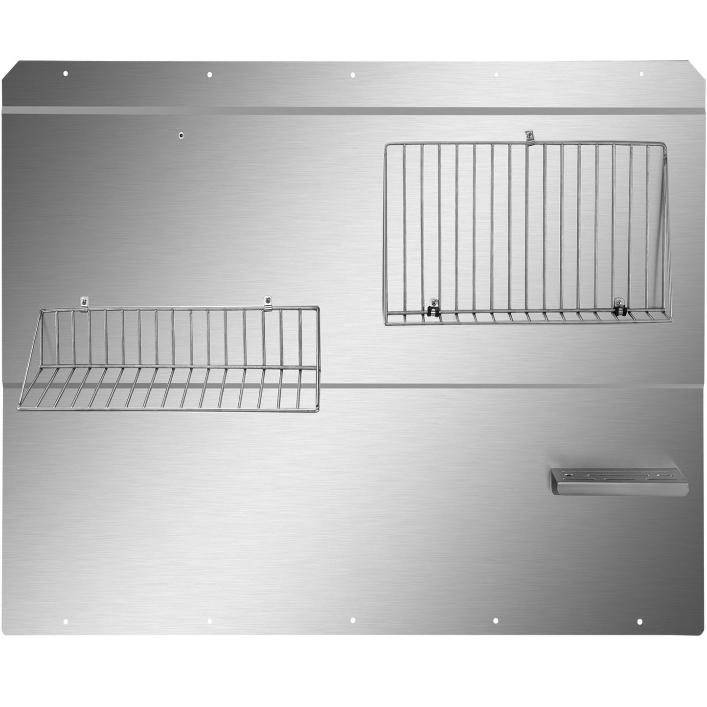 Range Backsplash med hylla 36 x 33,9 tums Kåpa Väggsköld Rostfritt stål Backsplash Silver Stänkplatta för Kåpa Rostfritt Backsplash med avtagbar hylla, Spis Backsplash Panel