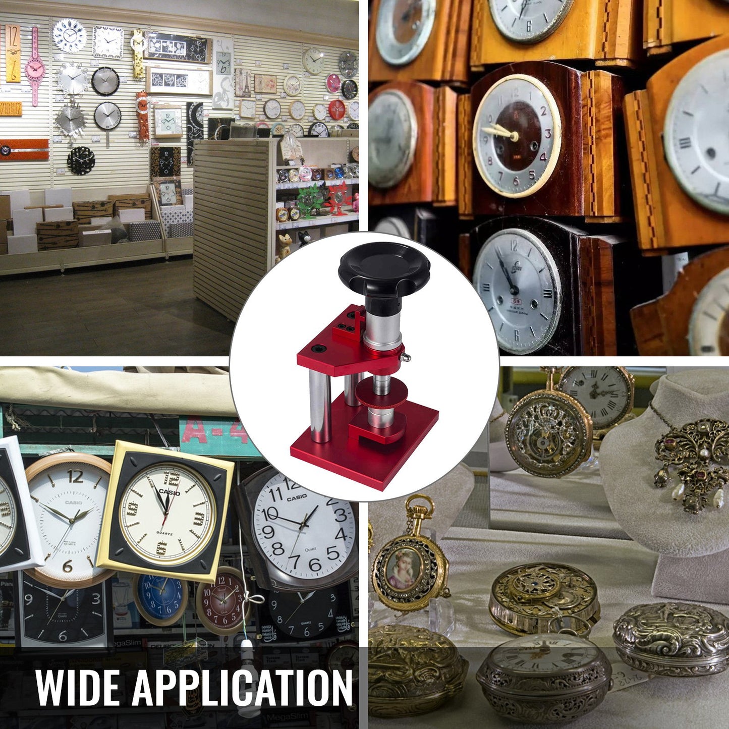 Watch Repair Tools Watch Press with 20Dies Watch Case Closer For Close Snap Off Watch Back Cover Capper Back Closing Machine Bench Tool Crystal Bezel Press Case Watchmaker Watch Repair Tool