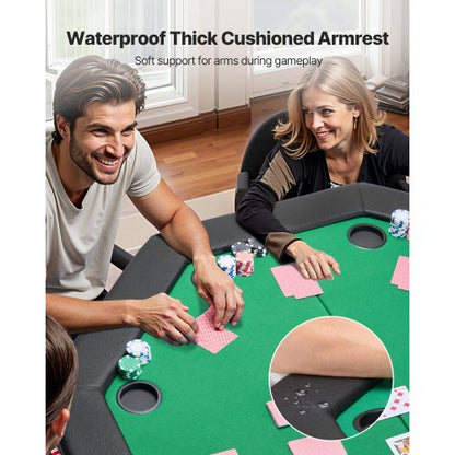 1220 mm Hopfällbart Pokerbord Hopfällbart 8-spelares Casino Texas Hold'em-bord