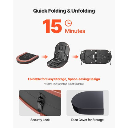 1828,8 mm Hopfällbart pokerbord Hopfällbart casinobord för 8 spelare Texas Hold'em