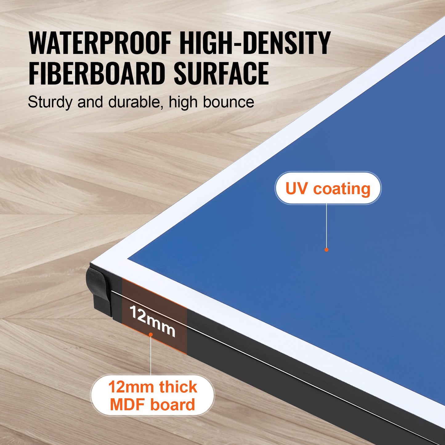 Ping Pong Tisch Faltbarer Tischtennis Spieltisch Indoor mit Klemmnetz