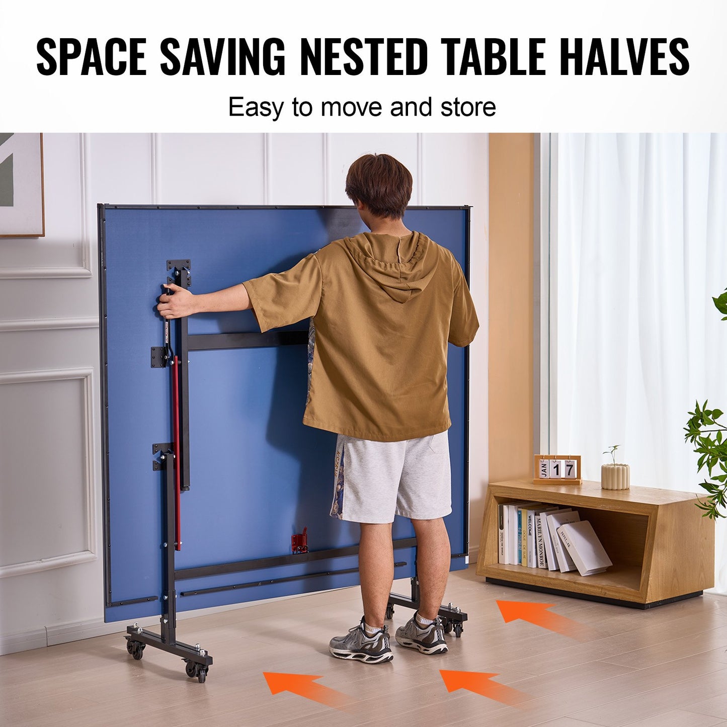 Ping Pong Tisch Faltbarer Tischtennis Spieltisch Indoor mit Klemmnetz