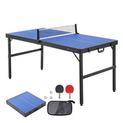 Mittelgroßer Ping-Pong-Tisch, faltbarer Indoor-Tischtennis-Spieltisch mit Netz