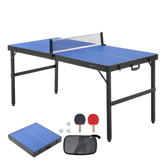 Mittelgroßer Ping-Pong-Tisch, faltbarer Indoor-Tischtennis-Spieltisch mit Netz