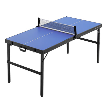 Mittelgroßer Ping-Pong-Tisch, faltbarer Indoor-Tischtennis-Spieltisch mit Netz