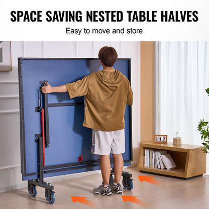 Ping Pong Tisch Faltbarer Tischtennis Spieltisch Indoor mit Klemmnetz