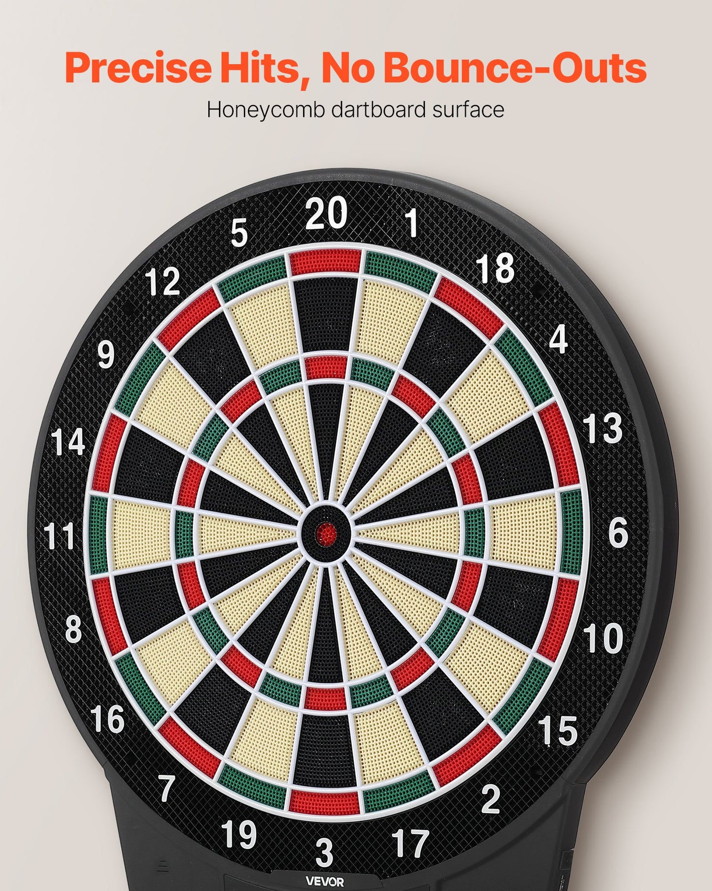 Electronic Dart Board, 15.5" Target Dartboard with 43 Games & 320+ Variations for Up to 8 Players, 6 Dart Shafts with Flights & 50 Soft Tips, Color LCD Scoring Screen for Home Party Game Room