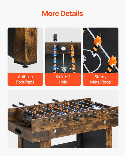 3-in-1 Combo Game Table Set, 54" Air Hockey Table, Multi Combination Table with Air Hockey, Ping Pong, Foosball, Pushers & Pucks, Air Powered Arcade Hockey Table for Family Game Room Office
