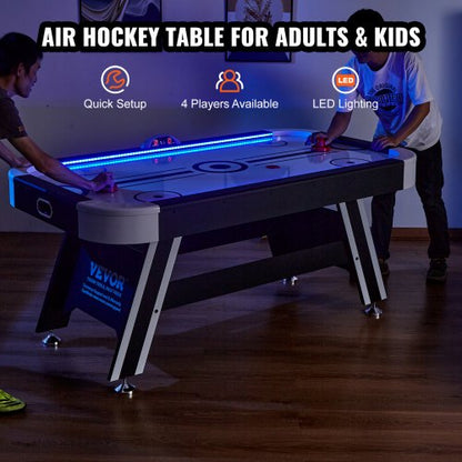 Luftbetriebener Hockeytisch, Sporthockeyspiel, Schieber, Pucks, LED-Punkteanzeige | EU