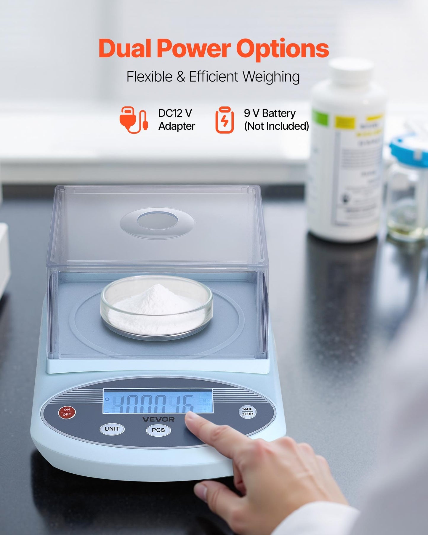 Analytical Balance, 200 g x 0.001 g, High Precision Accuracy Lab Scale, 13 Units Electronic Digital Analytical Balance with Glass Draft Shield and Weighing Pan, for Laboratory Jewelry Pharmacy