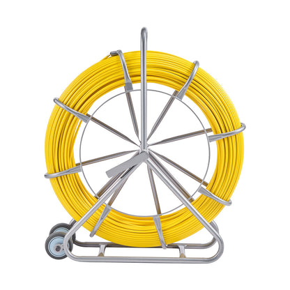 Fish Tape Puller Glasfiber 656 ft 5/16 in Wire Cable Running Duct Rodder