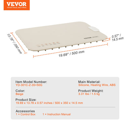 Electric Warming Tray, Food Warming Mat for Buffet, Rollable & Portable Silicone Food Warmer with 4 Adjustable Temperature Settings, Auto Shut-Off & Child Lock, Perfect for Parties, Catering