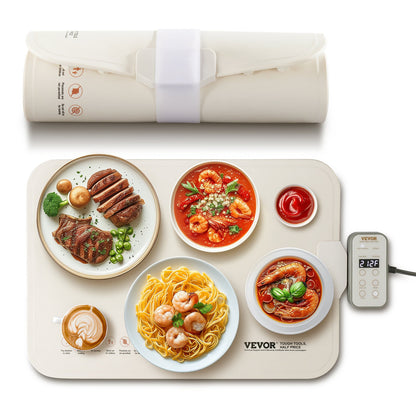 Electric Warming Tray Rollable Food Warming Mat with Temperature Control for Buffet