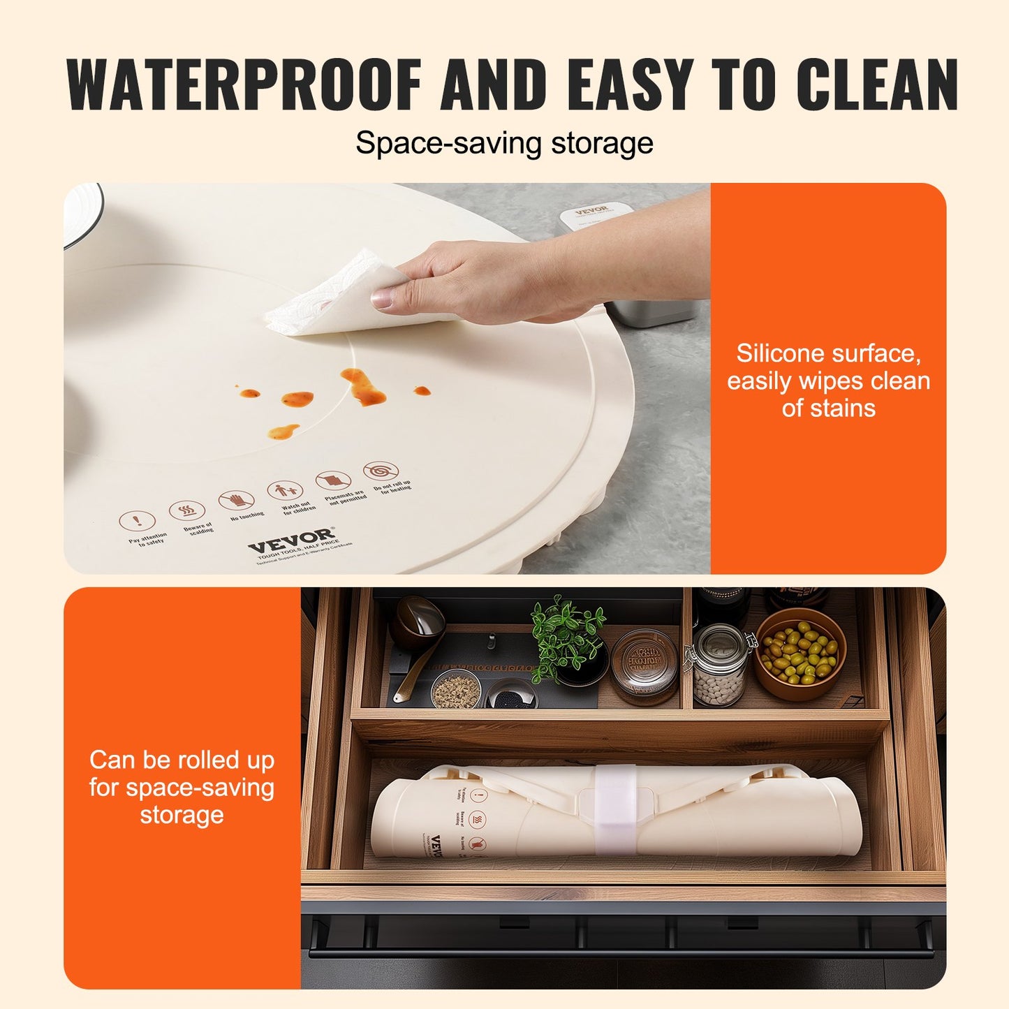 Electric Warming Tray Rollable Food Warming Mat with Temperature Control for Buffet
