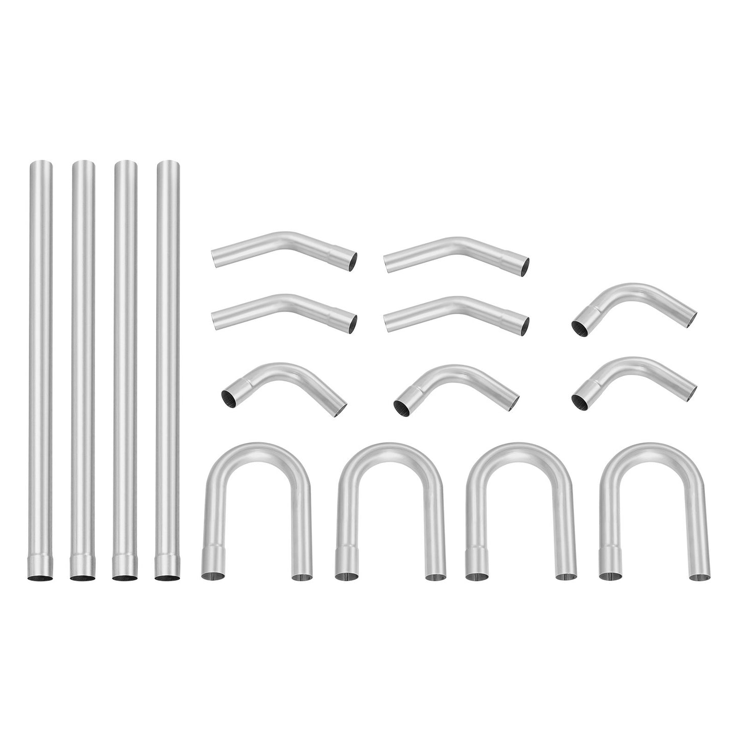 DIY Universal Exhaust Kit 16 Piece Exhaust Pipe Kit with Slip-Fit Joint