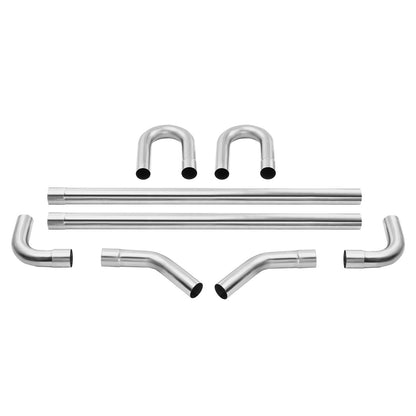 DIY universal exhaust kit 8 piece exhaust pipe kit with Slip-Fit Led