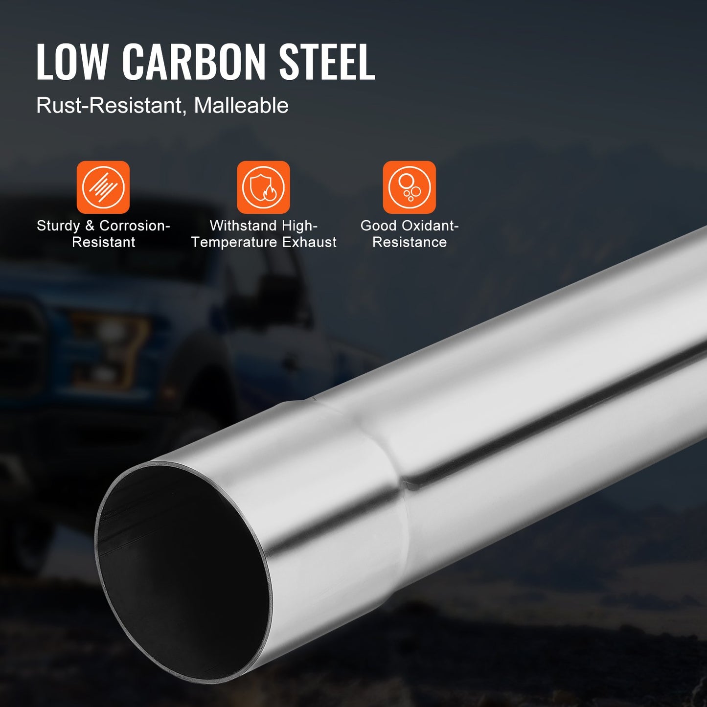 DIY-Universal-Auspuff-Kit 8-teiliges Auspuffrohr-Kit mit Slip-Fit-LED