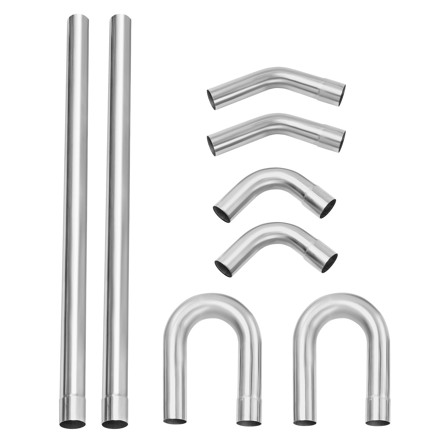DIY-Universal-Auspuff-Kit 8-teiliges Auspuffrohr-Kit mit Slip-Fit-LED