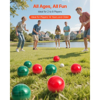 Boccia Ball Set Boccia Ball Game Set 107 mm 8 Resin Balls 2 Colors for the Beach | EU