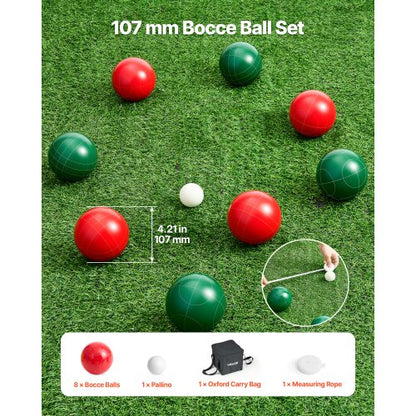 Boccia Ball Set Boccia Ball Game Set 107 mm 8 Resin Balls 2 Colors for the Beach | EU