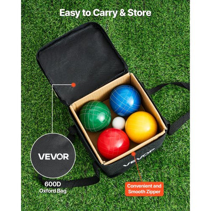 Boccia Ball Set Boccia Ball Game Set 90 mm 8 Resin Balls 4 Colors for the Beach | EU