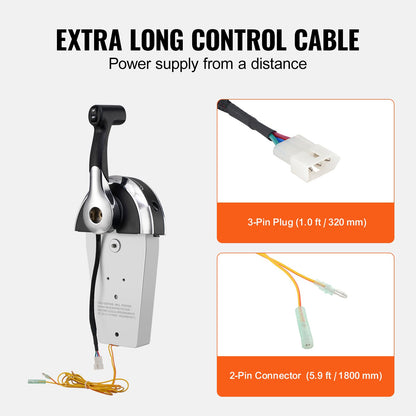 Utombordare gasreglage Fjärrkontrollbox toppmonterad för Mercury PT 2-takts