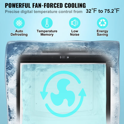 Beer Kegerator, Dual Tap Draft Beer Dispenser, Full Size Keg Refrigerator With Shelves, CO2 Cylinder, Drip Tray & Rail, 32°F- 75.2°F Temperature Control, Holds 1/6, 1/4, 1/2 Barrels, Black