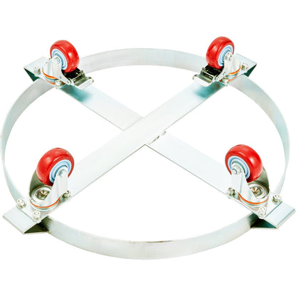 55 Gallonen-Hochleistungs-Fasswagen, 1000 Pfund Tragkraft, Fasswagen-Fass-Caddy, kippsichere Handwagen-Kapazitätswagen mit Stahlrahmen, 4 Lenkrollen, für die Handhabung von Fässern im Lager