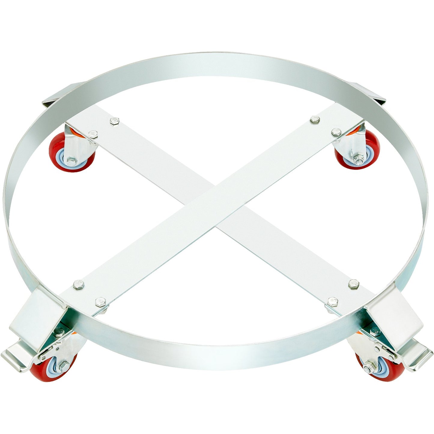 55 Gallonen-Hochleistungs-Fasswagen, 1000 Pfund Tragkraft, Fasswagen-Fass-Caddy, kippsichere Handwagen-Kapazitätswagen mit Stahlrahmen, 4 Lenkrollen, für die Handhabung von Fässern im Lager