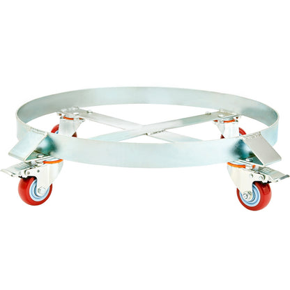 2 Stück 55 Gallonen Hochleistungs-Fasswagen, 1000 lbs Tragkraft, Fasswagen-Fass-Caddy, kippsichere Handwagen-Kapazitätswagen mit Stahlrahmen, 4 Schwenkräder, für die Handhabung von Fässern