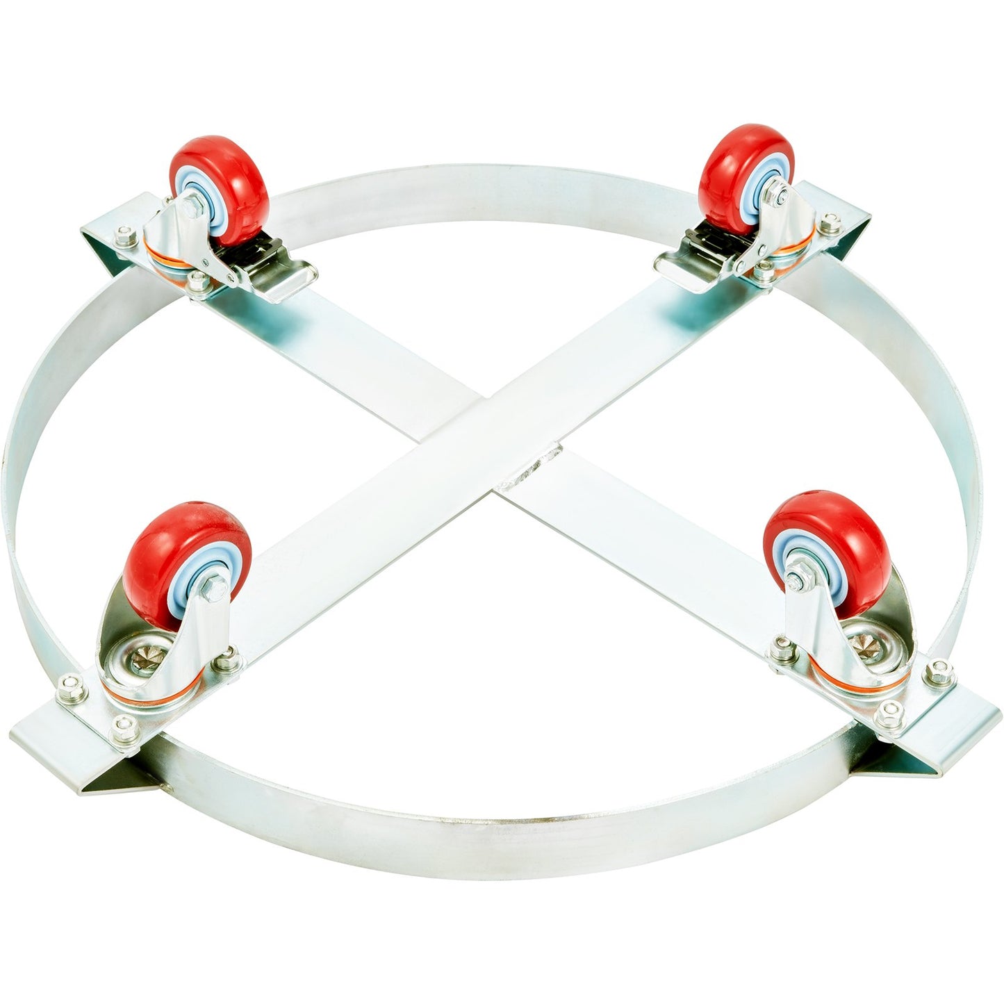 2 Stück 55 Gallonen Hochleistungs-Fasswagen, 1000 lbs Tragkraft, Fasswagen-Fass-Caddy, kippsichere Handwagen-Kapazitätswagen mit Stahlrahmen, 4 Schwenkräder, für die Handhabung von Fässern